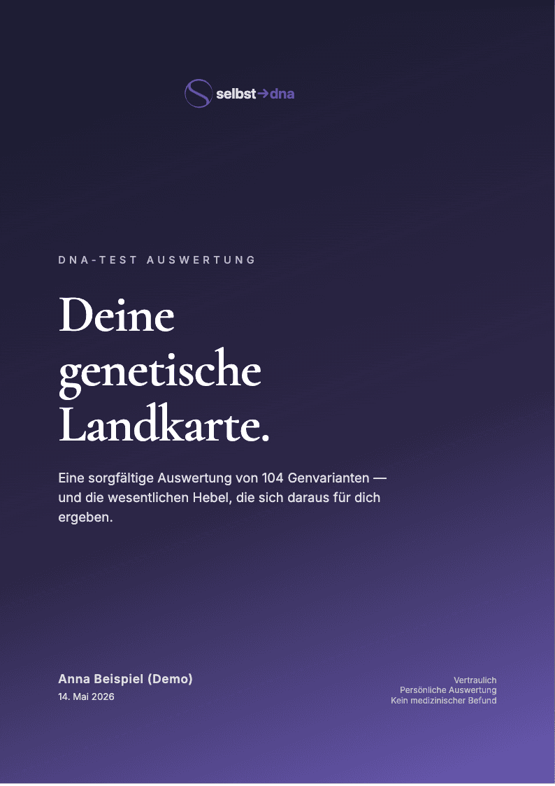 Dein DNA-Report: das Titelblatt — Deine genetische Landkarte
