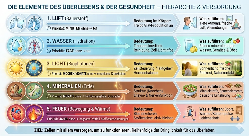 Die 5 Elemente der Gesundheit