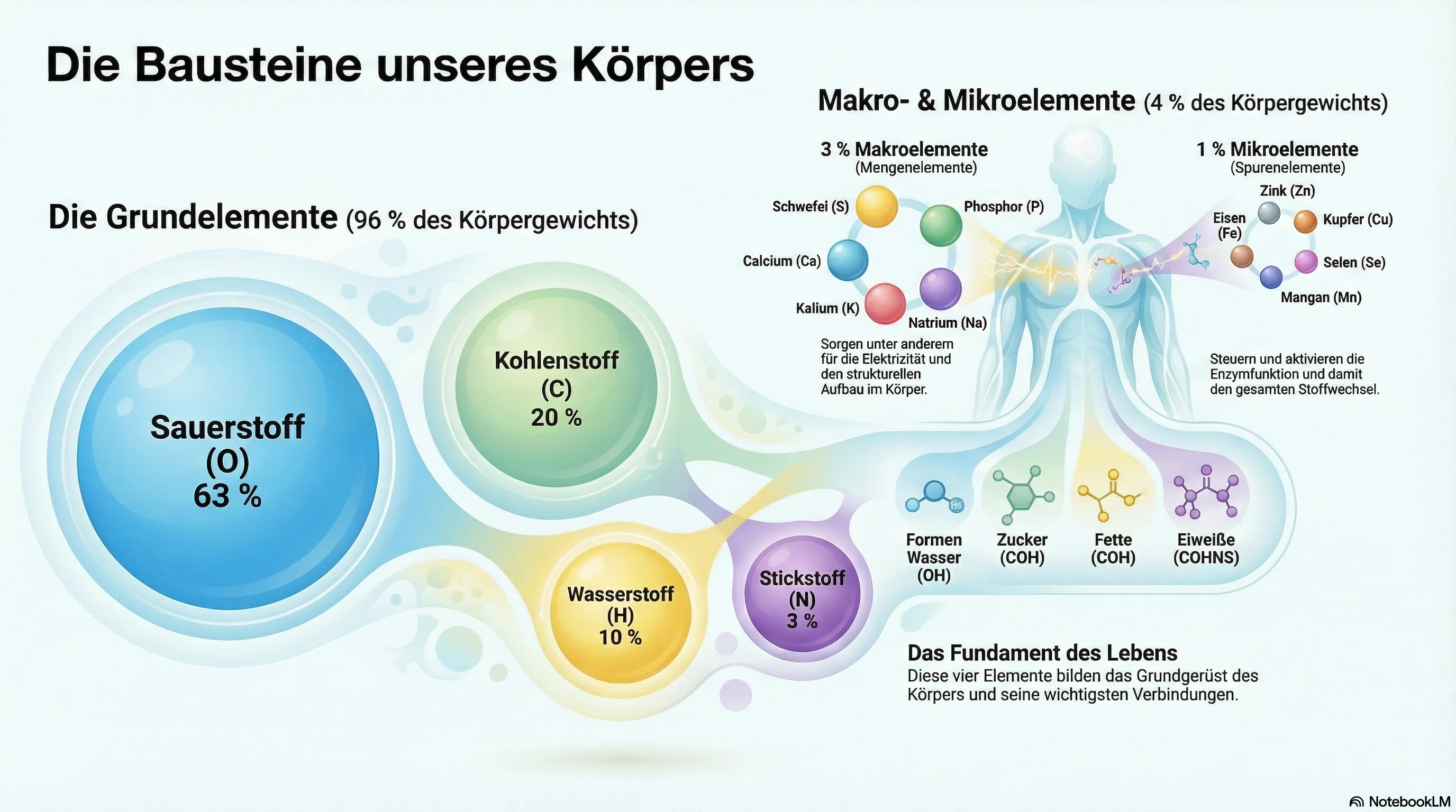 Die Zusammensetzung unseres Körpers